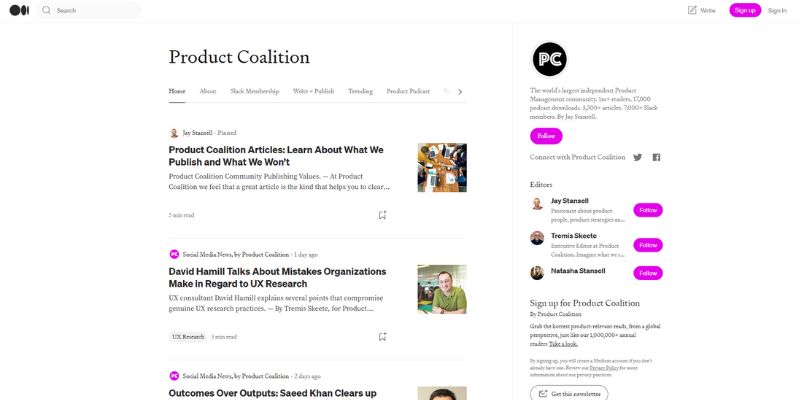 Product Coalition Slack community