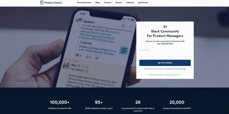 Product School community for product managers