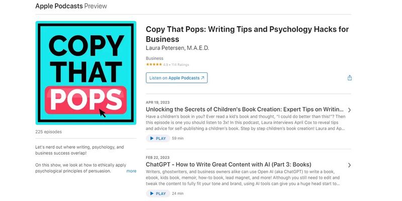 An overview of Copy that pops Copywriting podcast