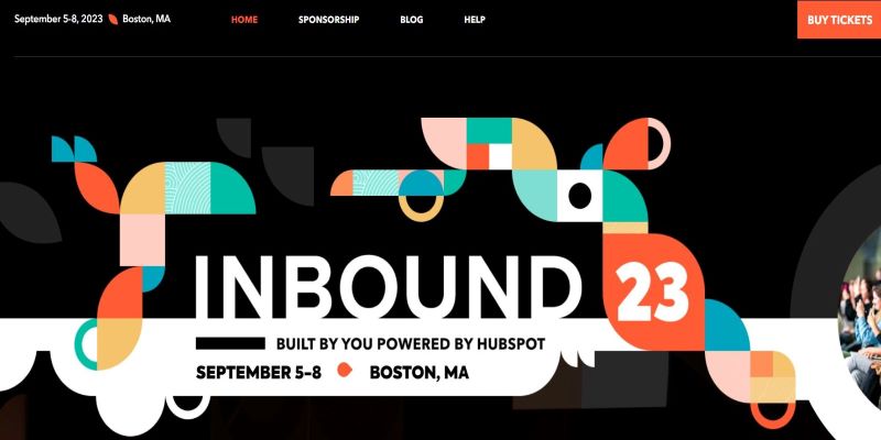 An overview of Inbound 2023 Growth Marketing Conference Main page