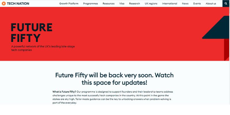 Future Fifty Homepage