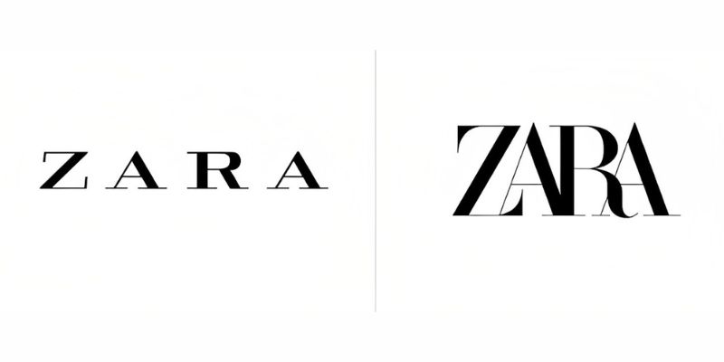 Zara rebranding example