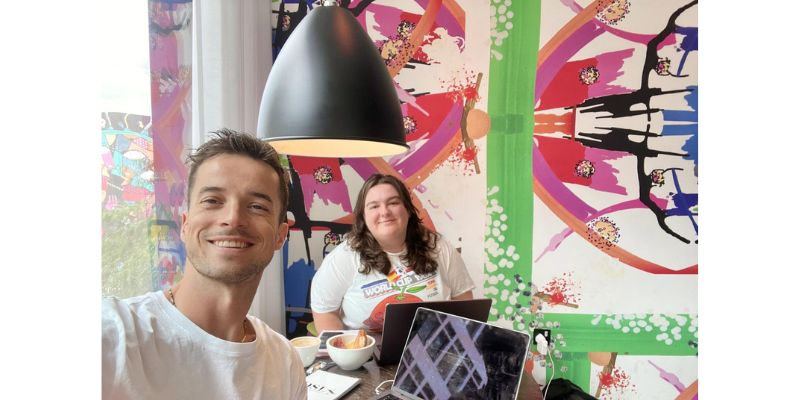 team at a workspace