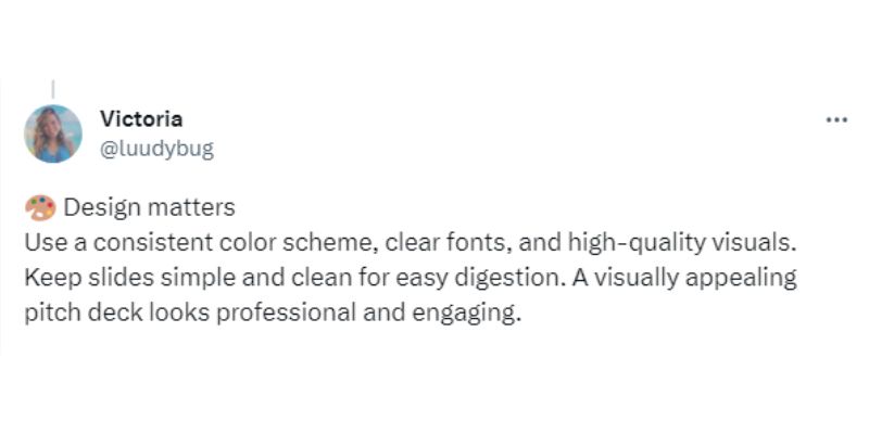 The importance of design in pitch deck creation