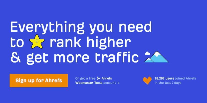 ahrefs website heading example