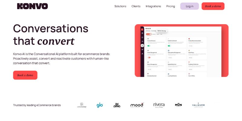 konvo ai homepage